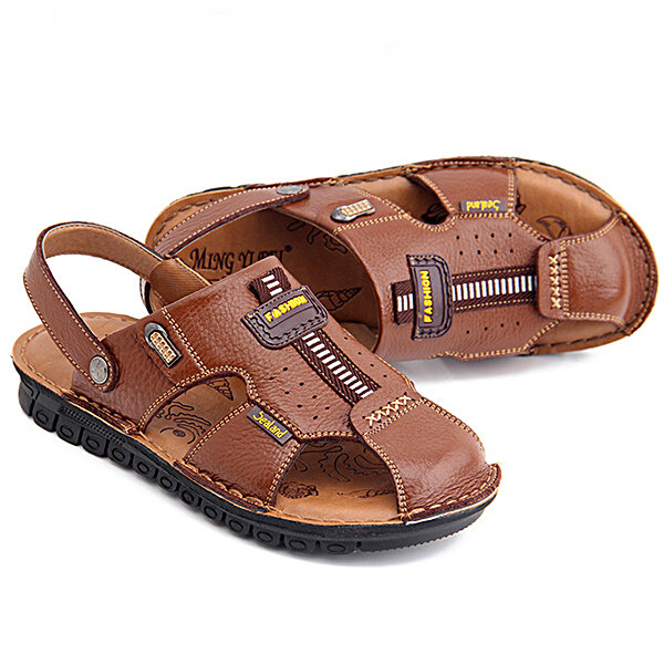 heren leren slippers