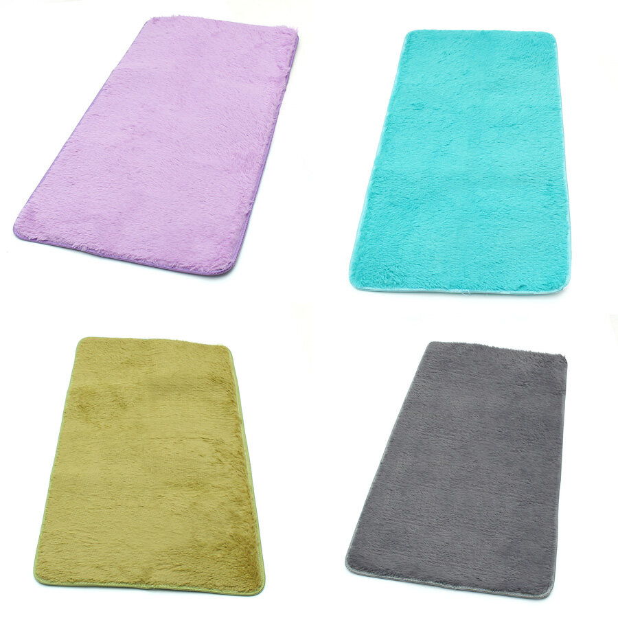 60 X 120cm Anti Skid Shaggy Fluffy Area Tappeto Camera Da Letto Moquette Pavimento Mat Parlor Arredamento