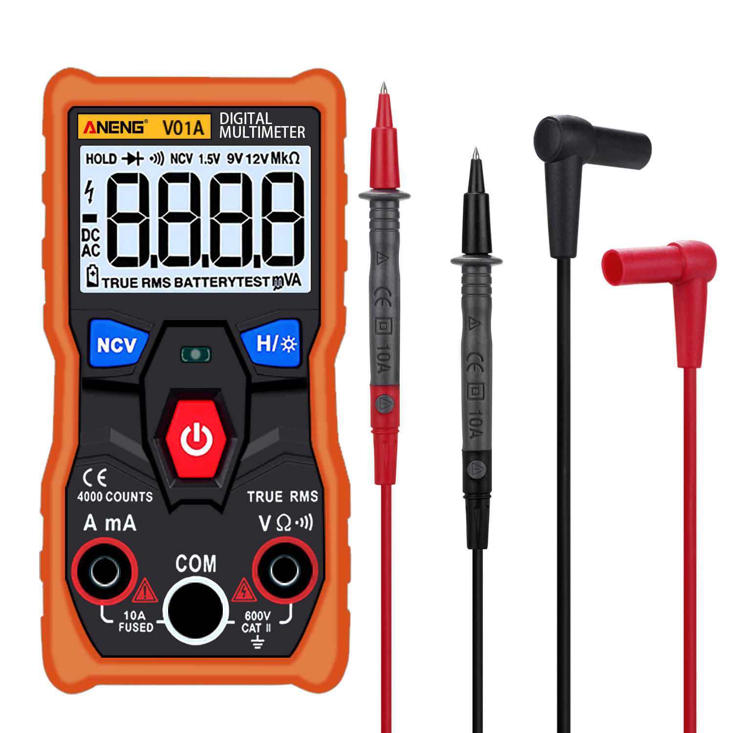 ANENG V01A TESTER POLIMETRO DIGITAL MULTIMETRO FRECUENCIA TEMPERATURA