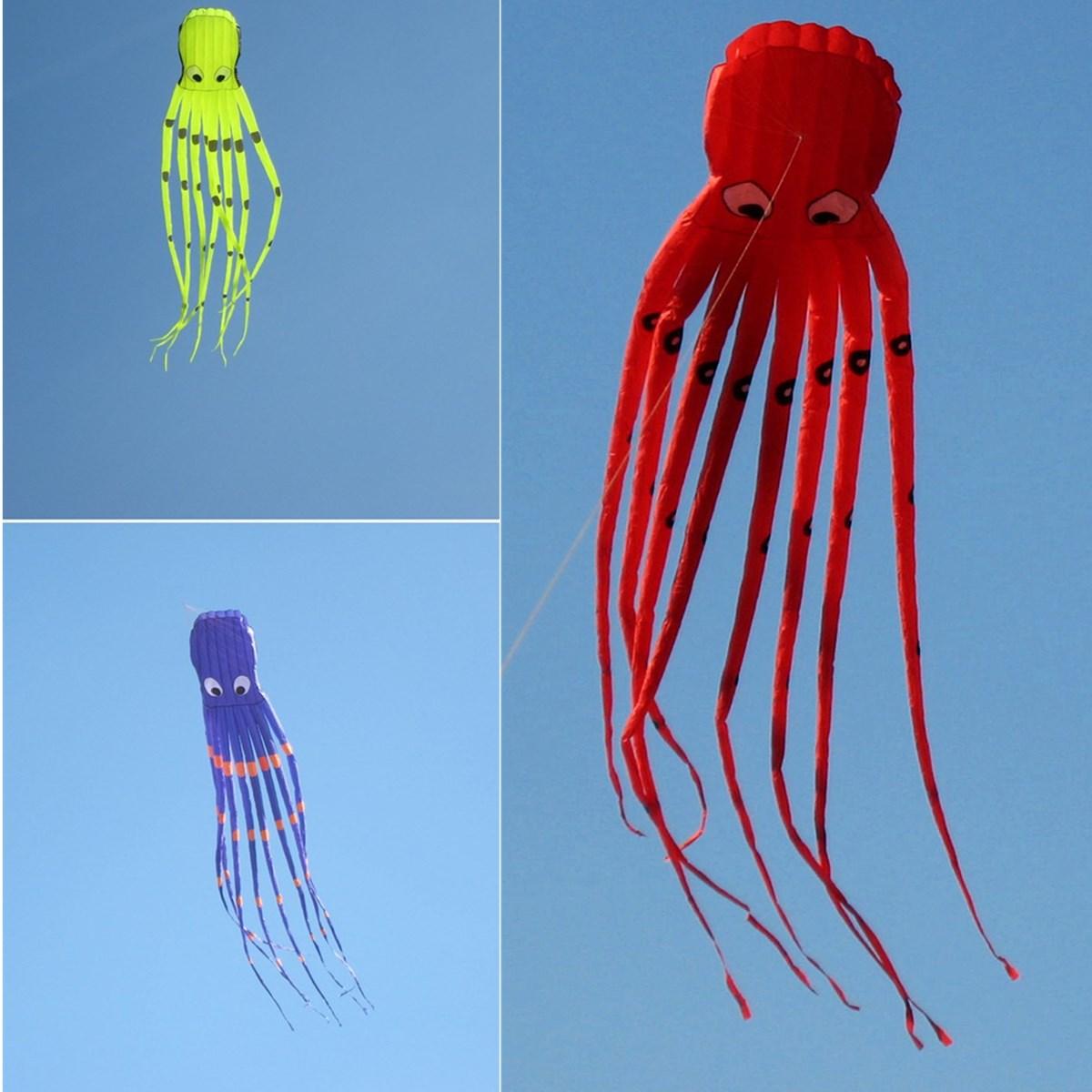 35inches Octopus Kite Outdoor Sports Toys Per Bambini Linea Singola Paracadute Giocattoli