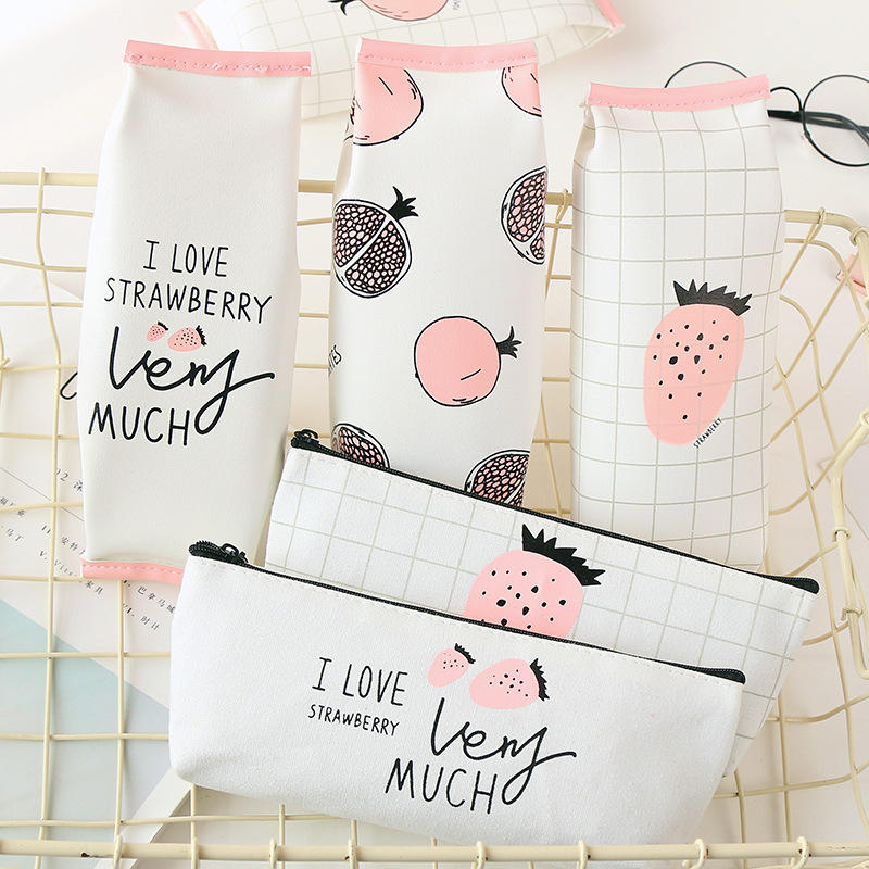 WAM PC-04キャンバス　スクール　ペンシルケース　ステーショナリー　収納オーガナイザー　ペンポーチポーチ