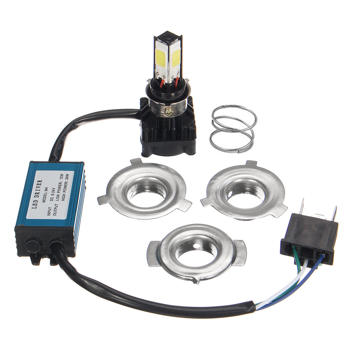 36w Delanteros Bombilla Moto Motor Hilo H6 La 3400lm H4 Faros Ba20d Luz Del Cob Para Led mn0v8wON