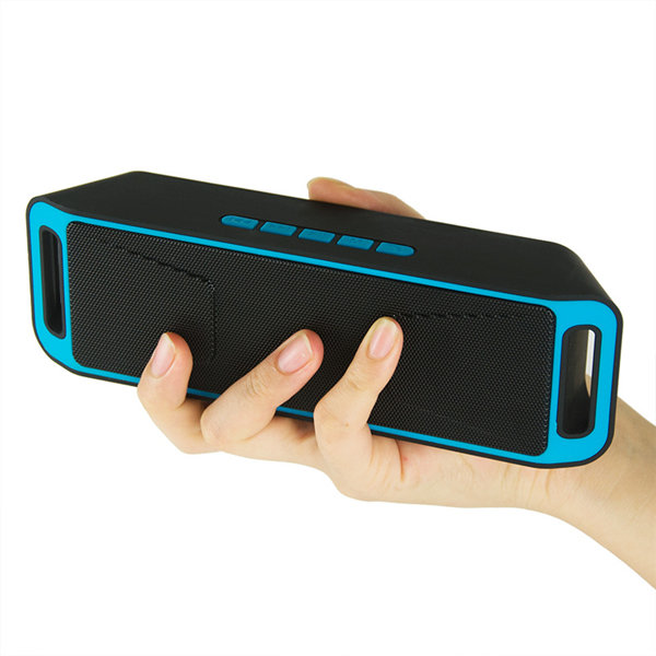 SC208 Portable Dual Speaker TF Card Aux-in U Disk Voice Prompt Wireless Stereo bluetooth Speaker