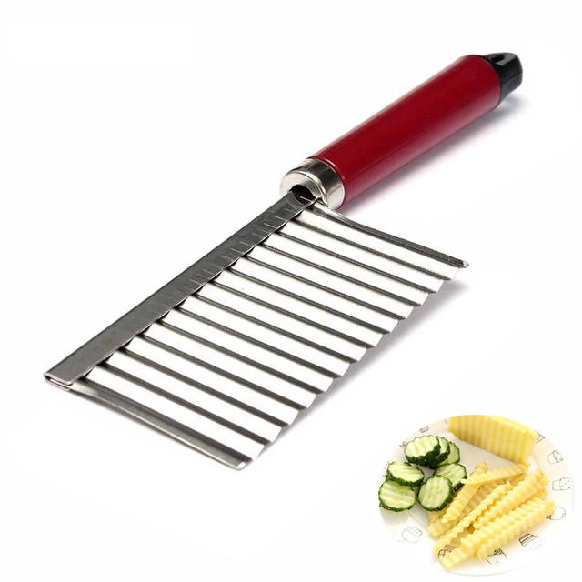 Honana KT-283 Cutter de pommes de terre en acier inoxydable Accueil Cuisine Fruits et L&eacute;gumes Trancheuse Fran&ccedil;ais Frire De Coupe Outil