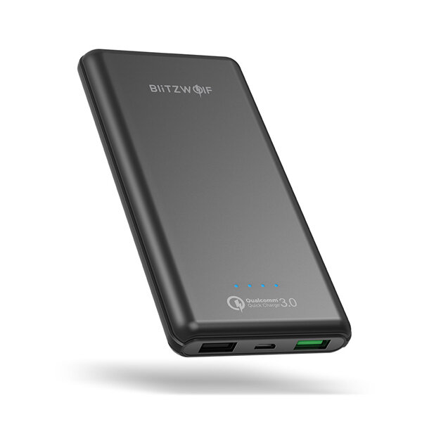 [Qualcomm Certified] BlitzWolf&reg; BW-P6 10000mAh 18W QC3.0 Dual USB Polymer Fast Charging Power Bank  