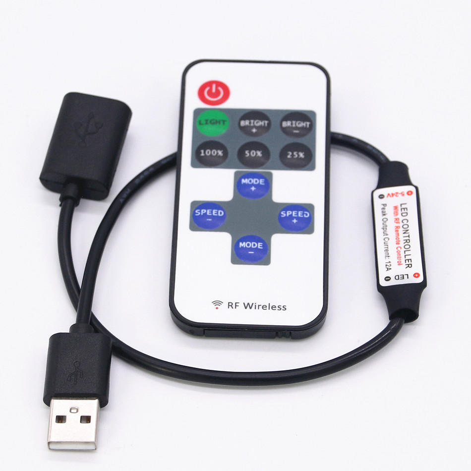 11 Tasten 5V-24V LED RF Wireless Dimmer Controller LED Fernbedienung BF#