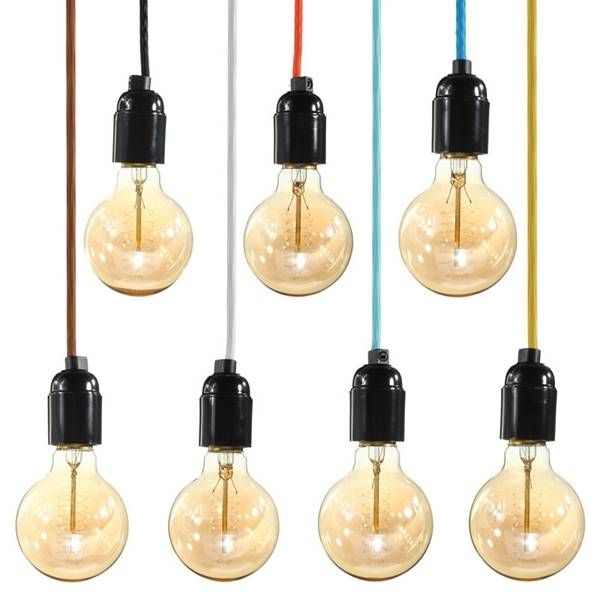 E27 Vintage Pendant Lamp Edison Bulb Socket Hanging E27 Vintage Pendant Lamp