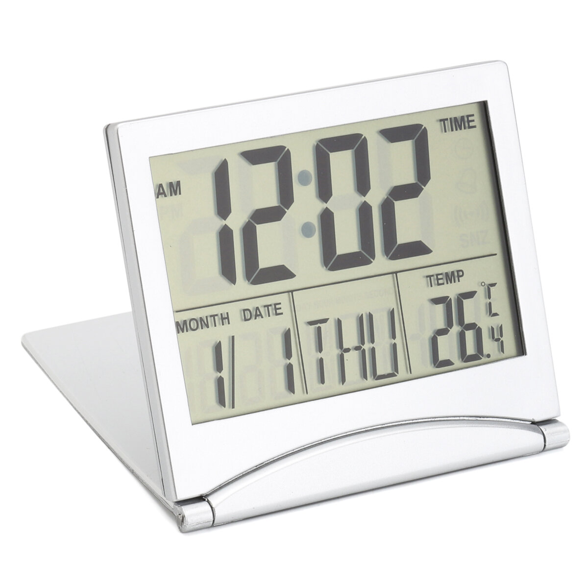 Digital-LCD Display Thermometer-Kalender-Wecker flexiblen Abdeckung Schreibtisch Uhr