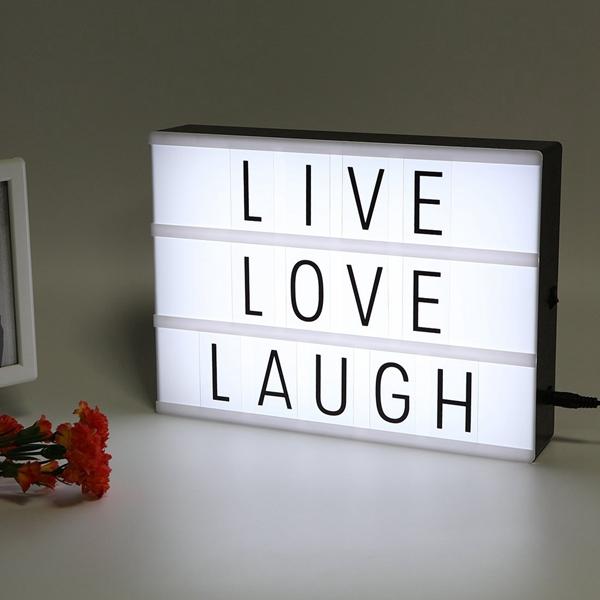 LED USB Night Light Caixa com A4 Letter Card DIY Combina&ccedil;&atilde;o para banquete de casamento Decora&ccedil;&atilde;o de Natal