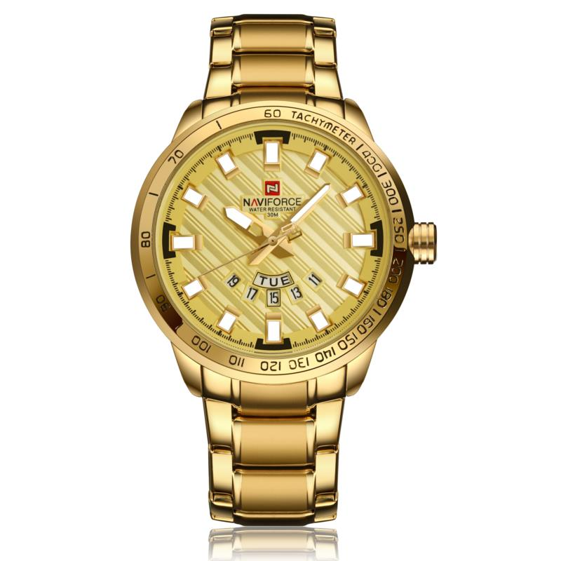 NAVIFORCE NF9090 Mode Herren Quart Watch Luxus Edelstahl Sportuhr