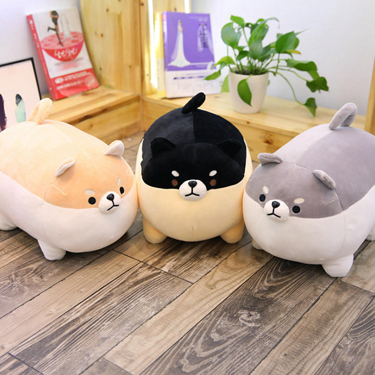 40CM Cute Fat Shiba Inu Corgi Doll Pillow Dog Plush Toy Stuffed Kawaii Cartoon