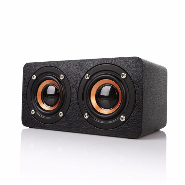 M5 Drewniana karta Dual Driver TF Karta AUX Radio FM Stereo Bass Głośnik Bluetooth z mikrofonem