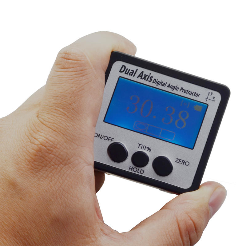 Elettronico Digitale LCD Angolo Scatola Inclinometro Goniometro Magnetico Base
