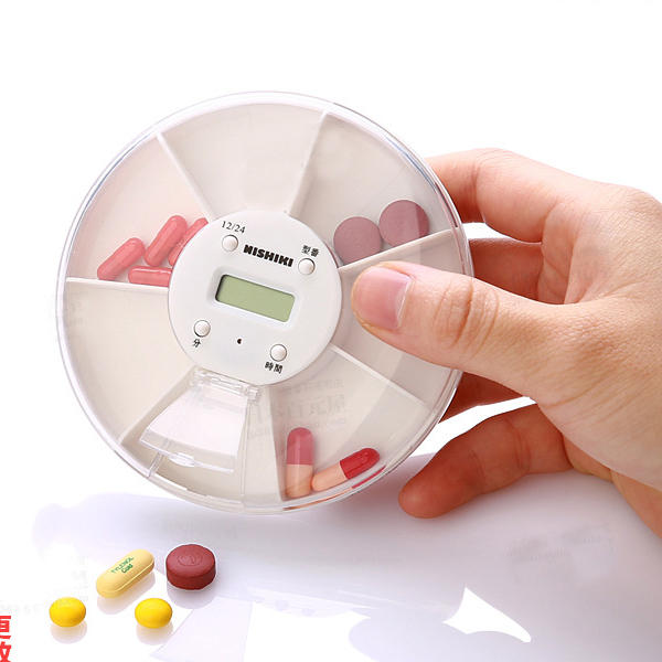 Xmund XD-PB2 Timed Reminder Pill Case 7 Compartments Travel Portable Bill Storage Box Pill Container