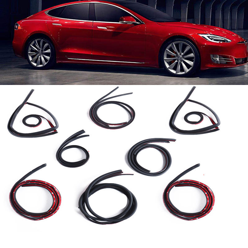 8 Pcs Car Door Dustproof Sealing Strip Noise Reduction For Tesla Model 3sx