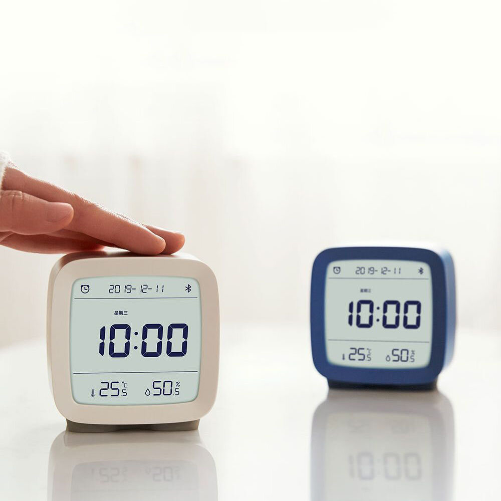ClearGrass CGD1 Mijia APP-Steuerung Bluetooth 5.0 Thermometer Hygrometer LCD Einstellbarer Nachtlicht-Wecker-Kalender von Xiaomi Youpin