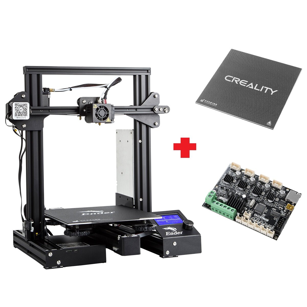Creality 3D&reg; Versione personalizzata Ender-3X Pro / Ender-3Xs Pro V-slot Prusa I3 Stampante 3D Dimensione di stampa 220x220x250mm con adesivo rimovibile magnetico / Vetro Piattaforma Piatto / V1.1.5 Super Silent Mainboard