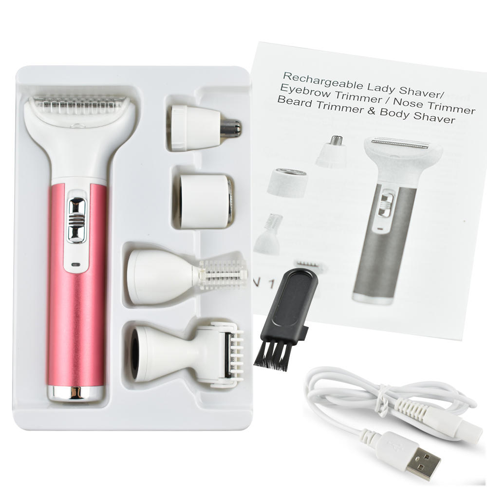 5 In 1 Electric Shaver Painless Hair Remover Epilator Usb