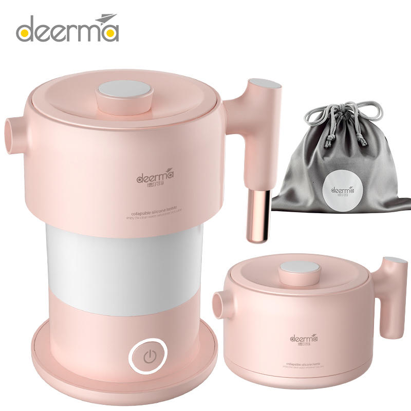 Deerma DEM-DH200 600W Portable Travel Folding Electric Kettle 304 Stainless Steel Liner 1L Capacity