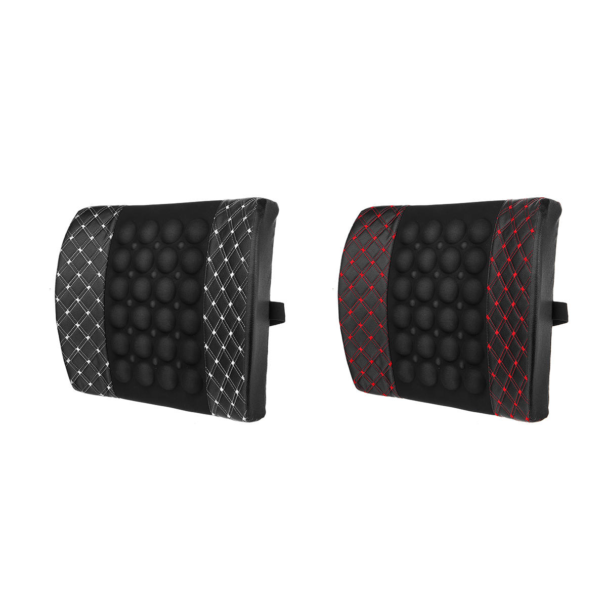 12v Pu Leather Lumbar Massage Electric Pad Pillow Waist Support