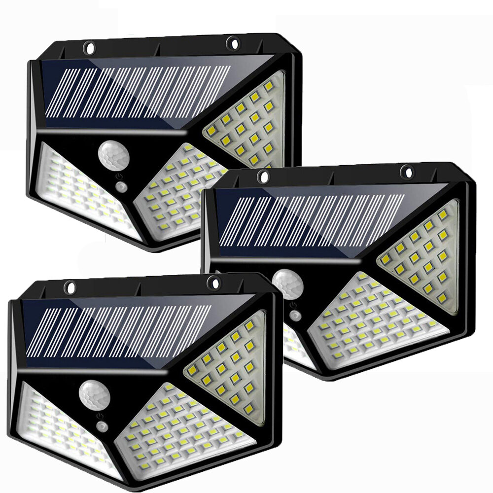 100LED Solar Power Wall Light Sensor Outdoor Gargen PIR Security Lamp Floodlight