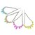 Crystal Flower Pendant Statement Necklace Metal Chain Choker Necklace 