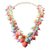 Bonbons couleur multicouche perles ras du cou d&eacute;claration collier pendentif