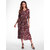 Bohemian bloemenprint met losse 3/4 mouw Maxi-jurk