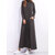 Casual Mulheres manga comprida Pure Color Turtleneck Pocket Long Dress