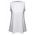 Сексуальные женщины без рукавов белый твердый задний раскол хлопка жилет майка