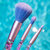 LuckyFine 7pcs Glitter Liquid Handle Makeup Brushes Mermaid Blending Foundation Eye Shadow Lips 