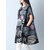 S-5XL Women Casual Dress Loose Boho Round Neck Floral Printed Dress