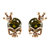 Punk Skull Crown Ear Stud Exquisite Zinc Alloy Rhinestones Earrings for Women