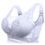 Silver Fiber Lace Embroidery Wireless Full Busted Gather Minimizer Bra