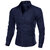 Heren Slim Fit Pure Color S-3XL Overhemden met lange mouwen en lange mouwen