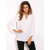 Casual Women Pure Color Adjustable Sleeve V-Neck Blouse