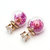 Trendy Colorful Strass glazen bal bloem ronde oorbellen cadeau voor vrouwen