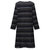 Casual Women Long Sleeve Striped O-Neck Loose Dress with Pocket