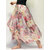 Saia maxi de cintura el&aacute;stica floral impresso chiffon