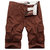 Summer Mens 30-44  Size Multi Pocket Cargo Shorts Fifth Breathable Loose Casual Shorts