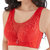 Silver Fiber Lace Embroidery Wireless Full Busted Gather Minimizer Bra