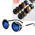 Okulary przeciwsłoneczne unisex Vintage UV400 Steampunk Round Mirror Lens Glasses 