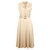 Women's Swing Party Dress Lapel Sleeveless Button Dresses With Belt