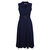 Women's Swing Party Dress Lapel Sleeveless Button Dresses With Belt