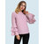 Elegant Women Blouse Solid Color Bell Sleeve O-Neck T-Shirt