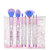LuckyFine 7pcs Glitter Liquid Handle Makeup Brushes Mermaid Blending Foundation Eye Shadow Lips 