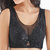 Silver Fiber Lace Embroidery Wireless Full Busted Gather Minimizer Bra