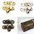  4 pcs Buckle fonc&eacute; bo&icirc;te en bois accessoires boucle Snap Shackle Buckle Box lock 