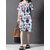 Винтаж Женское Loose Printing Short Sleeve Elegant Платье