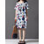 Винтаж Женское Loose Printing Short Sleeve Elegant Платье